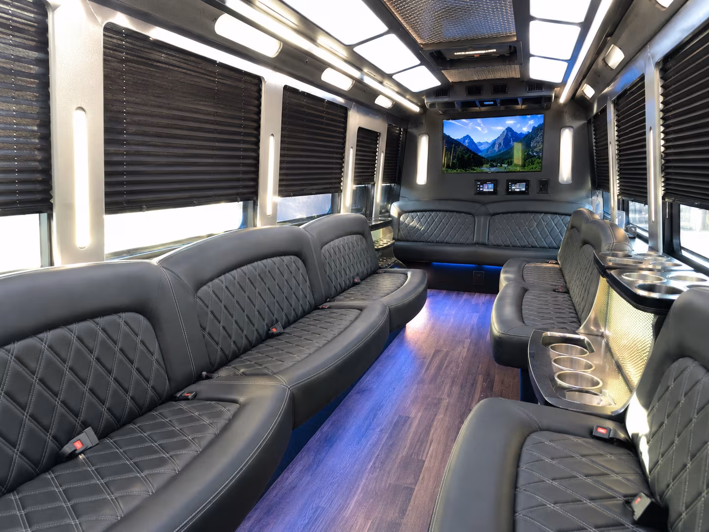 28 Passenger Party Bus Inside