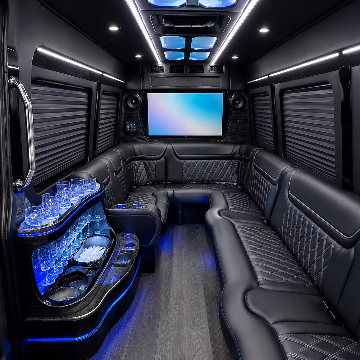 40 Passenger Party Bus Inside