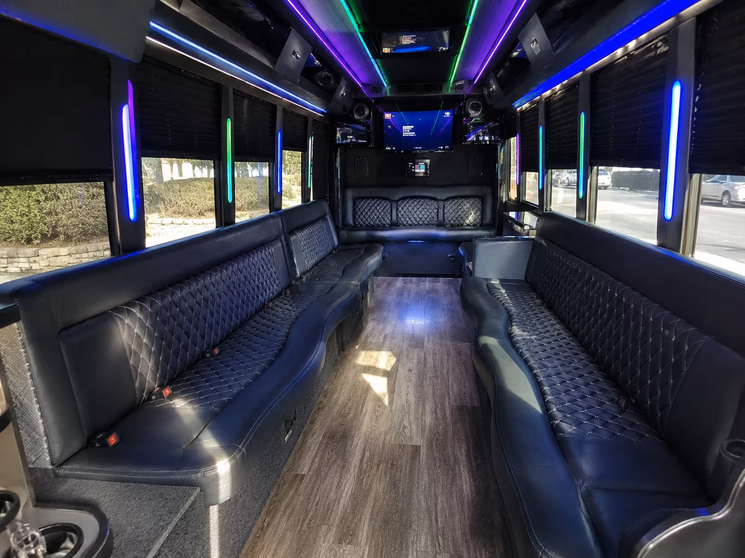 Jersey City Private Event Transportation party bus exterior