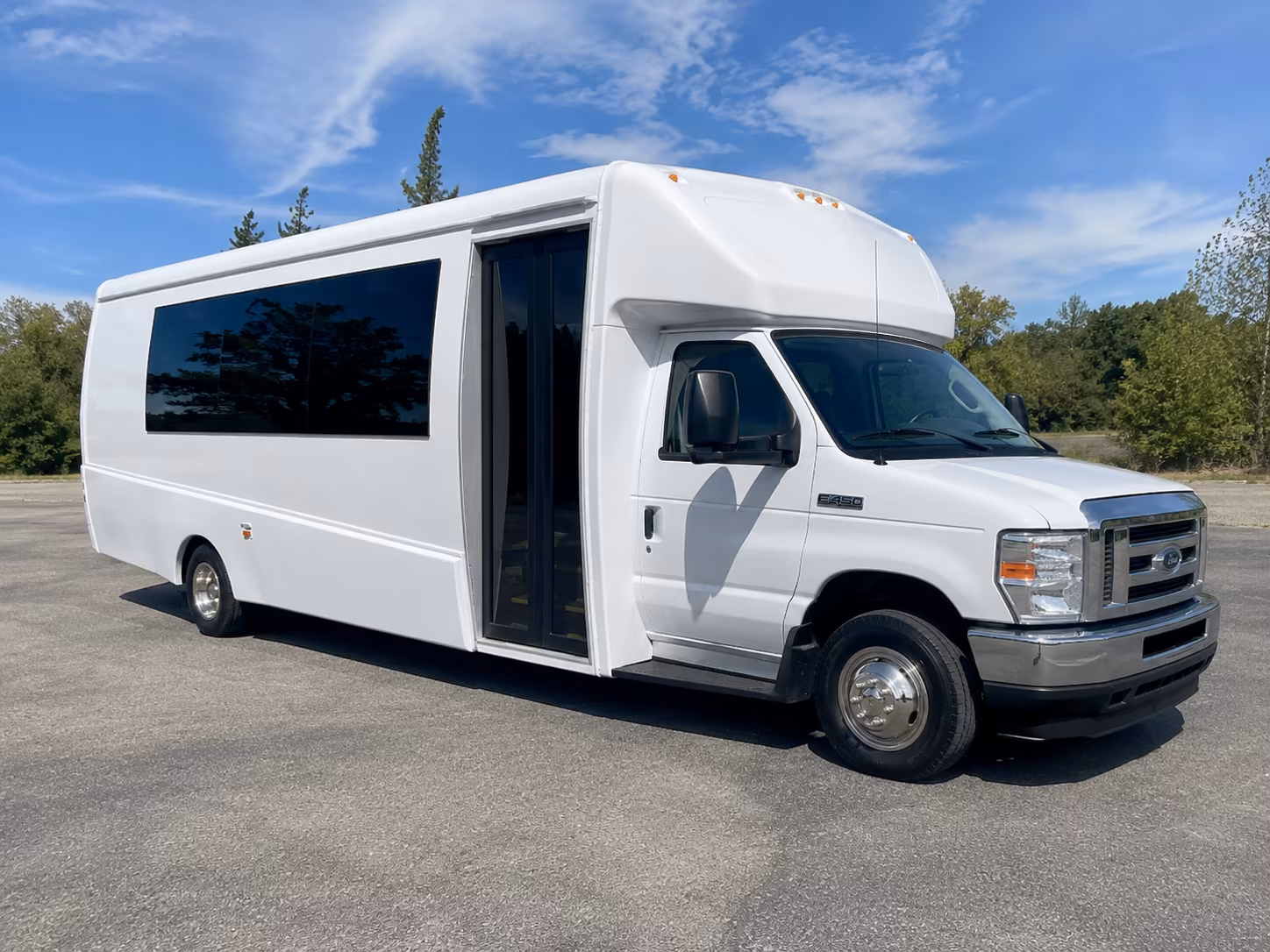 Jersey City Private Event Transportation party bus exterior