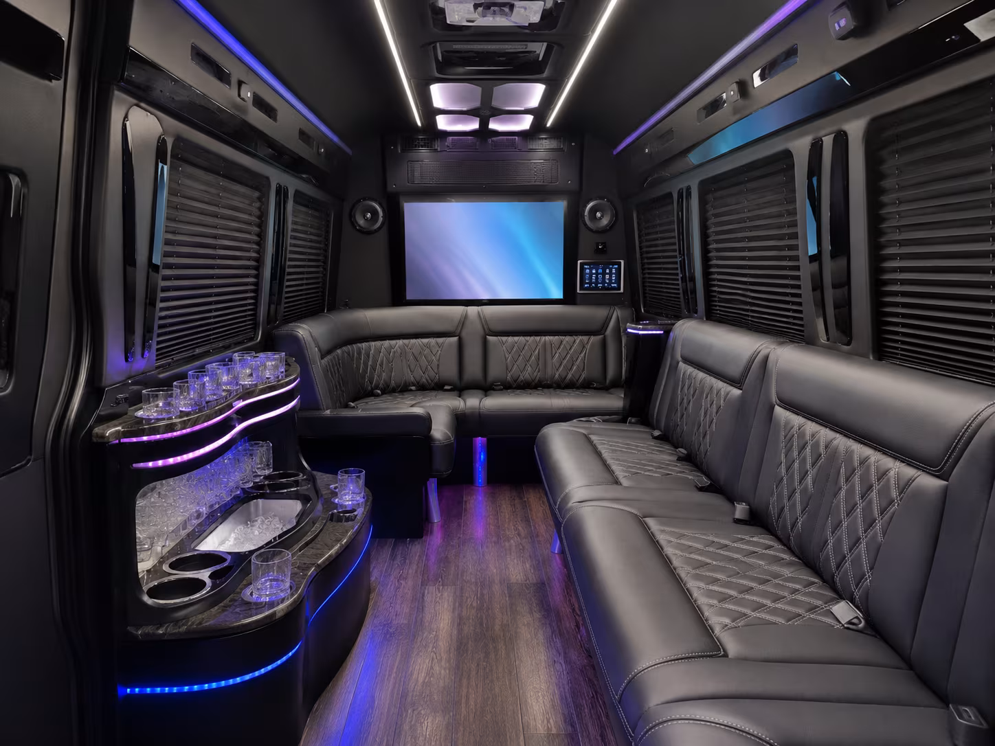 14 Passenger Sprinter Limo Inside